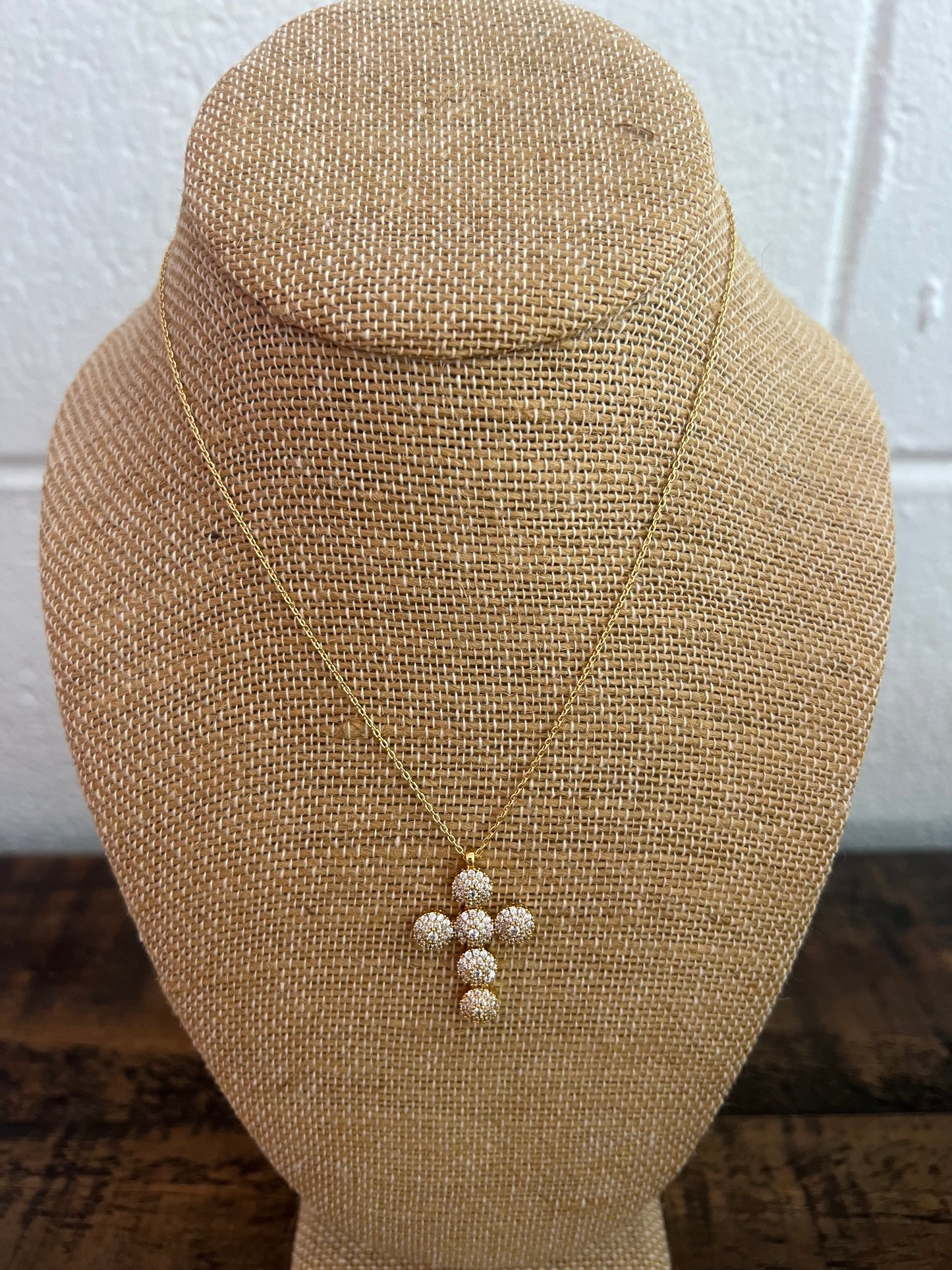 Crystal cross necklace