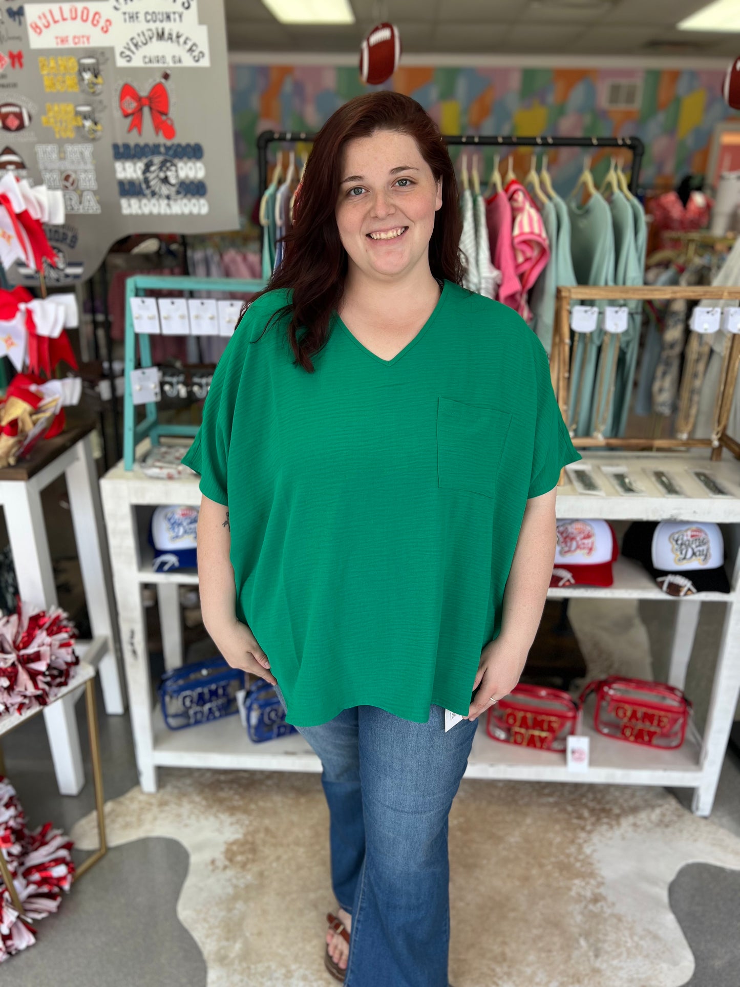 Zenana Top Kelly Green