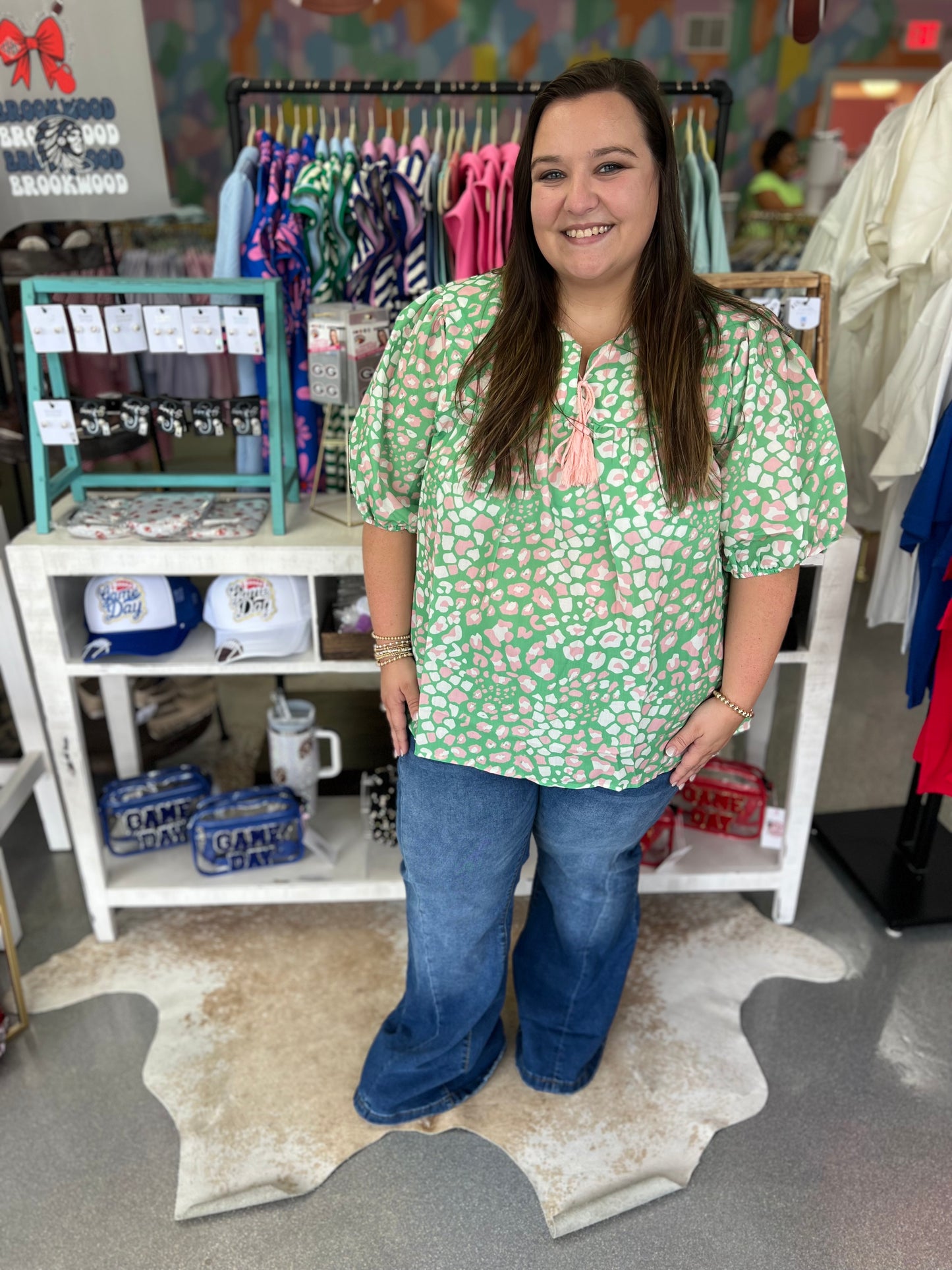 Green Cheetah Top