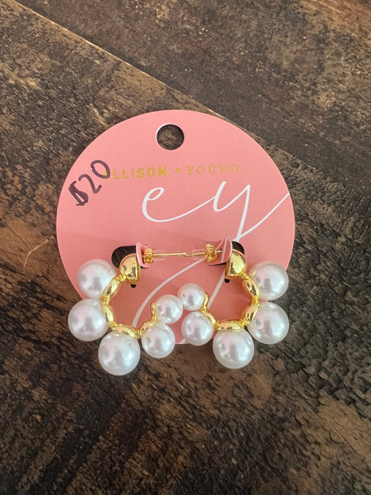 Pearl Hoop Earrings