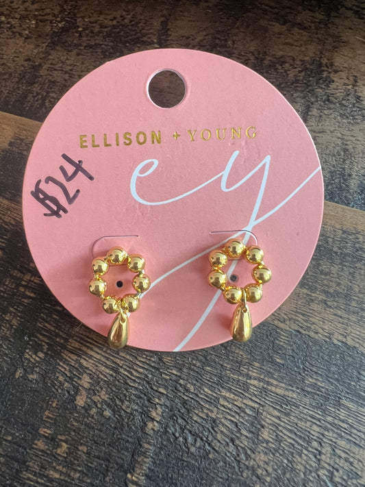 Gold drop earrings