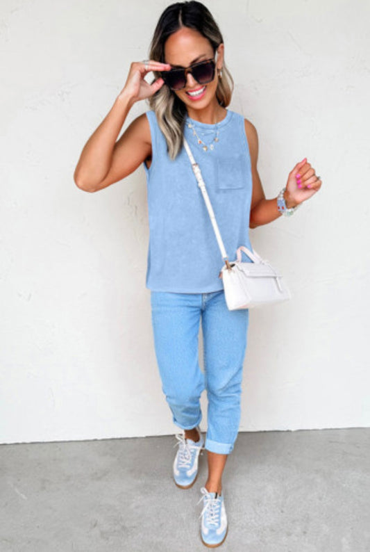 Beau Tank Blue