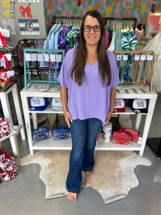 Zenana Popular Top Lavender