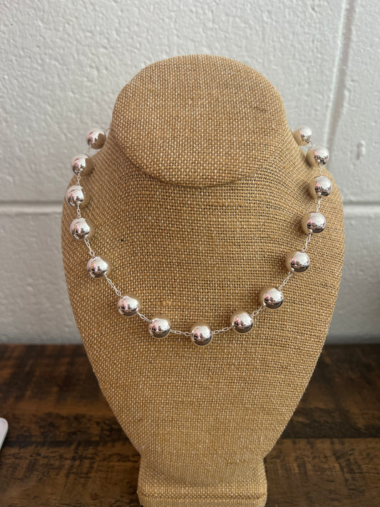 Silver Ball Necklace