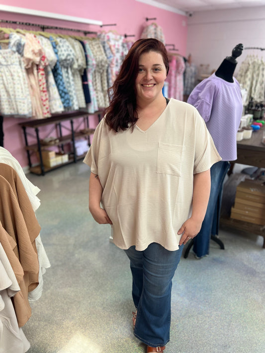 Zenana Top Sand Beige