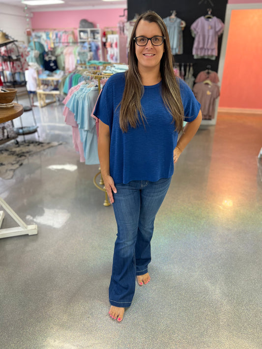 Soft Knit Top Navy