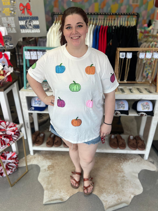 Colorful Pumpkin Top
